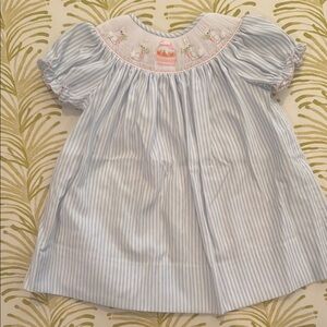 Blue Striped Kids Easter dress